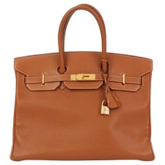 Hermès Gold Courchevel Leather Birkin 35cm