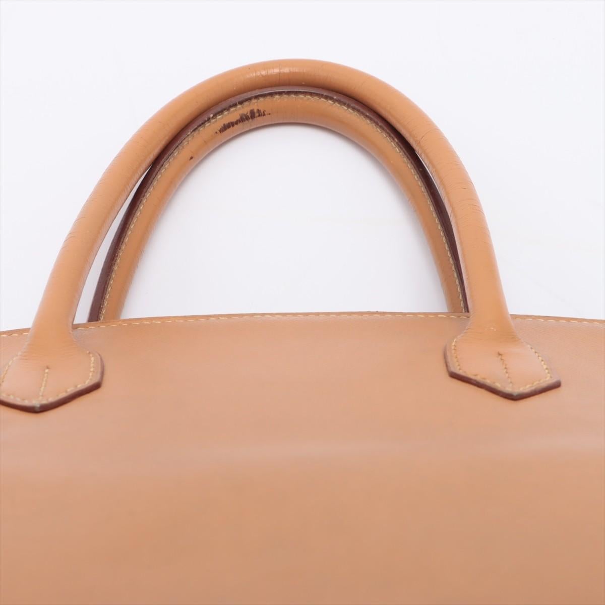 Brown Hermes Gold Courchevel Leather Birkin 40cm Handbag