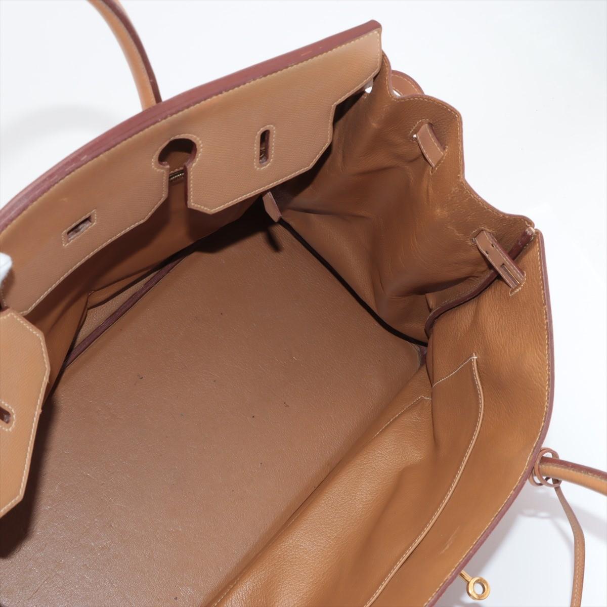 Hermes Gold Courchevel Leather Birkin 40cm Handbag In Good Condition In Irvine, CA