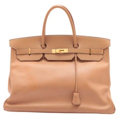 Hermes Gold Courchevel Leather Birkin 40cm Handbag