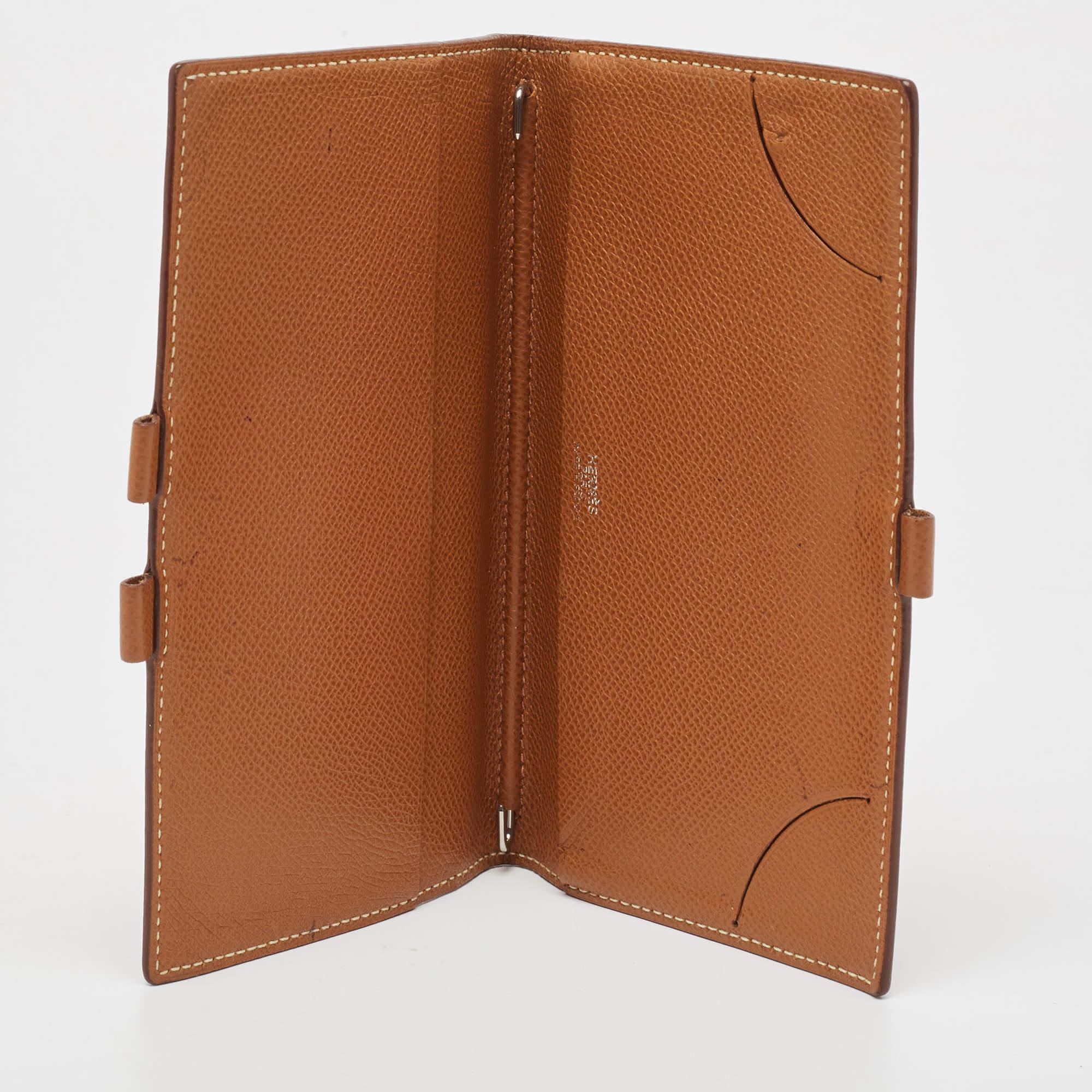 Functional creations like this one from Hermes are worth the splurge. This Globe-Trotter agenda cover is made from Gold Courchevel leather exterior and has contrast stitching.