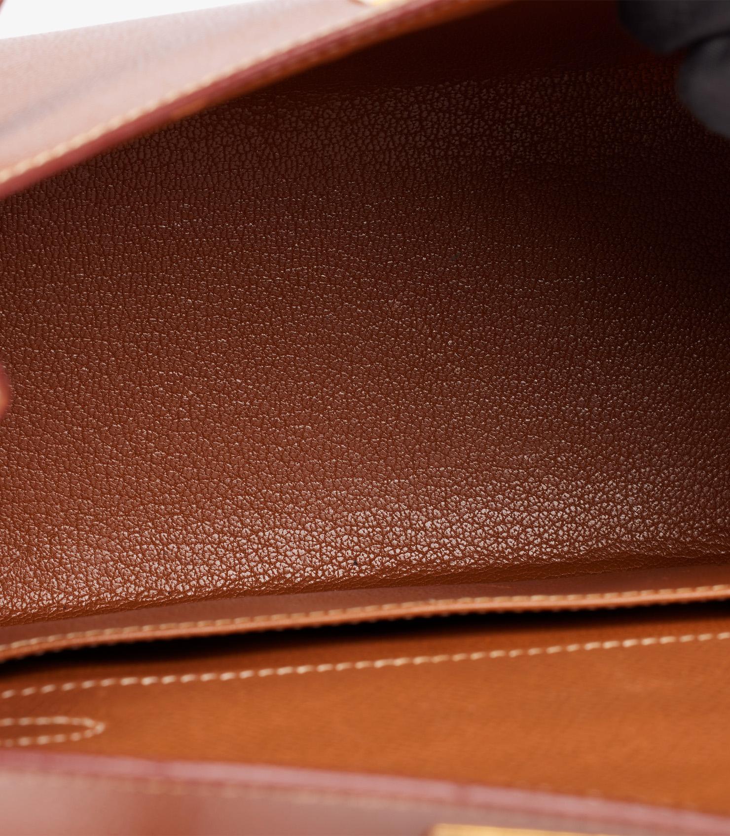 Hermès Gold Courchevel Leather Vintage Kelly 20cm im Angebot 5