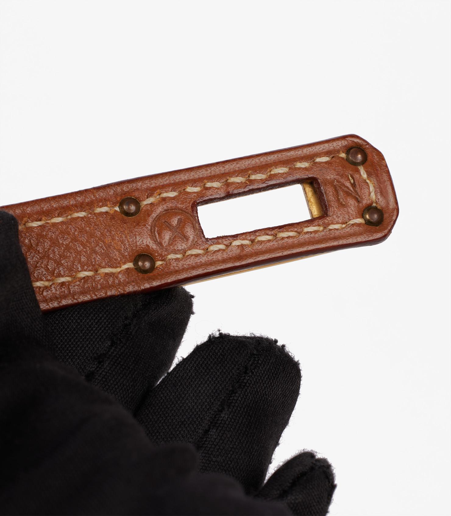 Hermès Gold Courchevel Leather Vintage Kelly 20cm im Angebot 4
