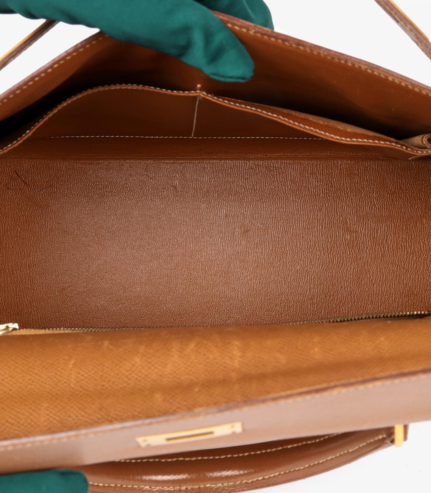 Hermès Or Courchevel Cuir Vintage Kelly 28cm Sellier 5