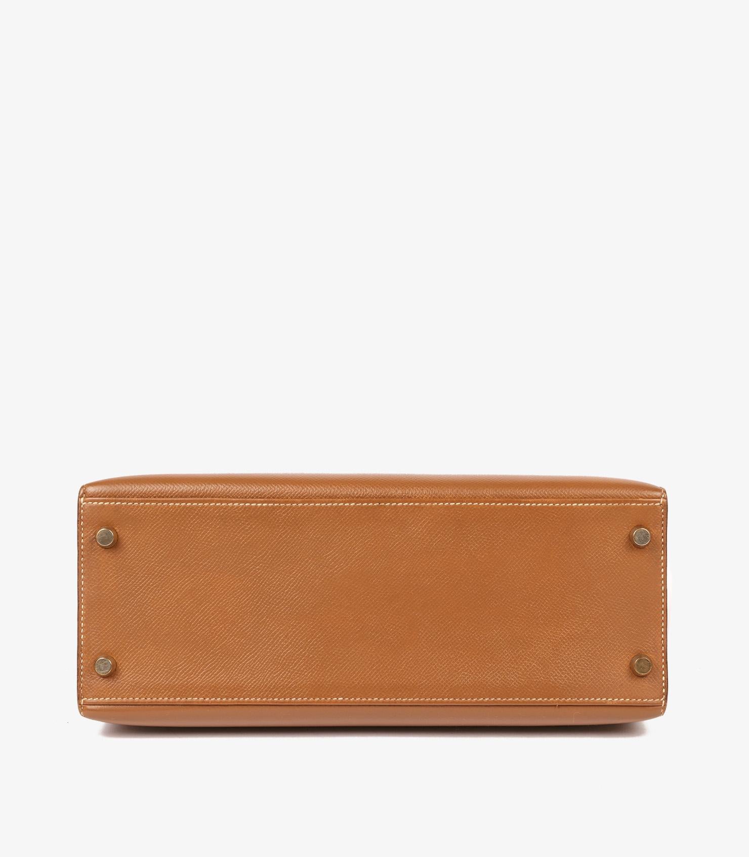 Hermès Or Courchevel Cuir Vintage Kelly 28cm Sellier 2