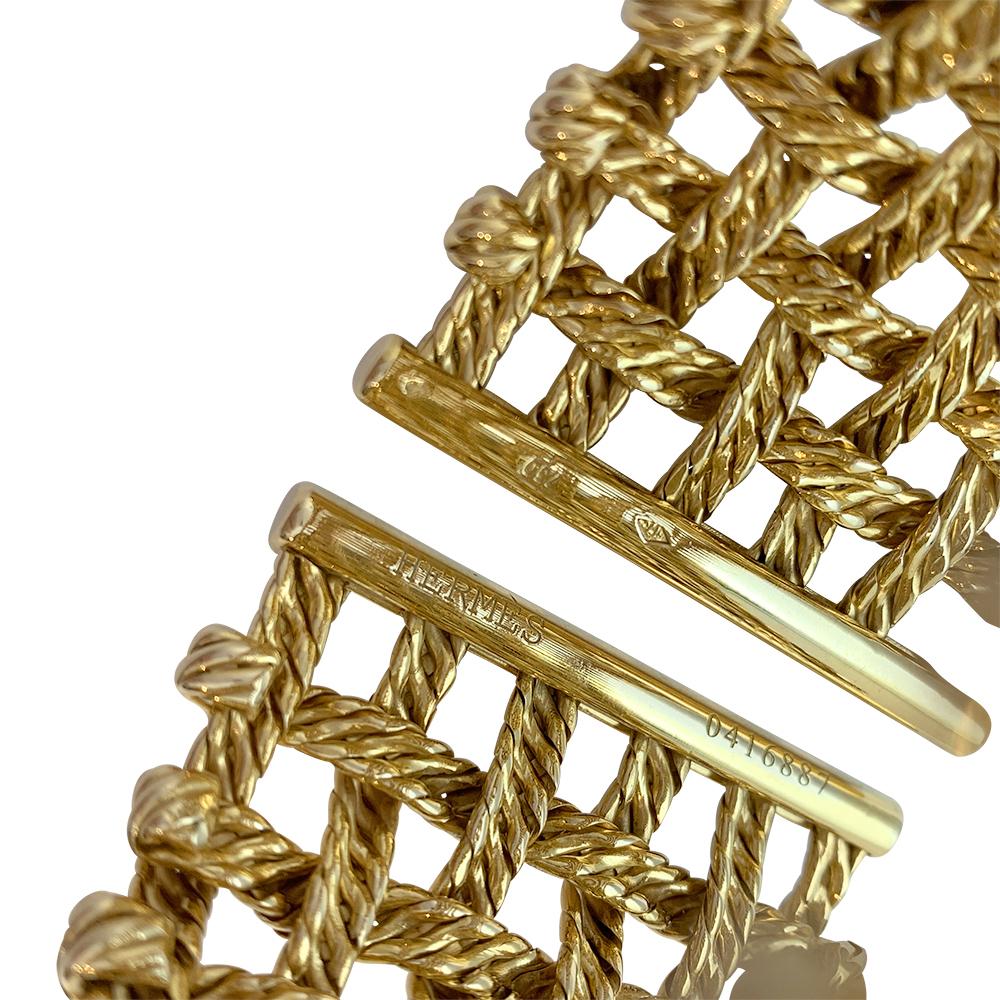 Hermes Gold Cuff Bracelet For Sale 1