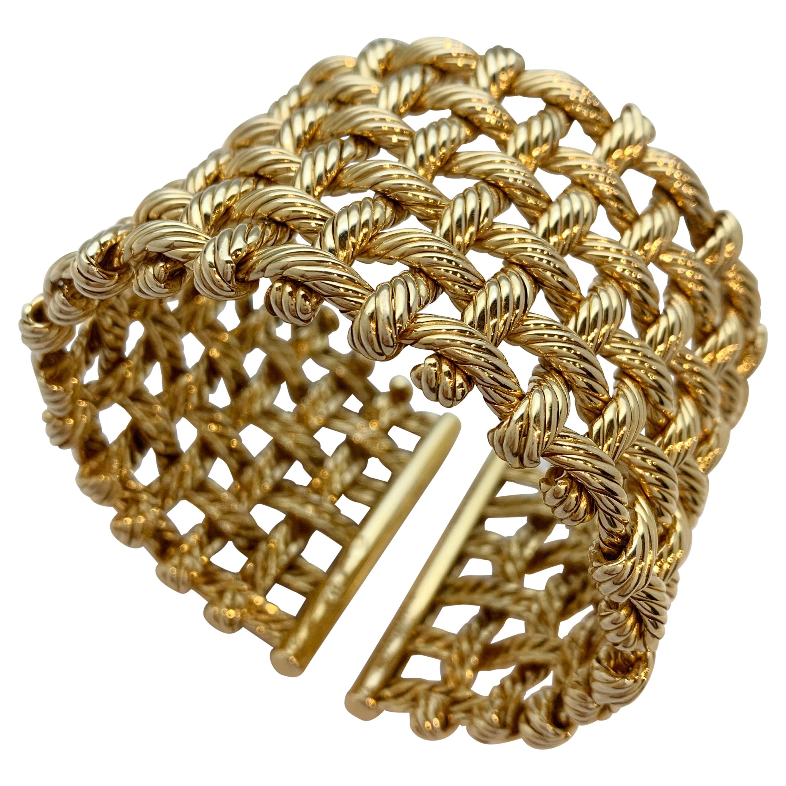 Hermes Gold Cuff Bracelet For Sale