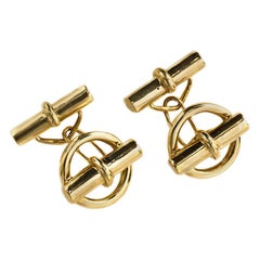 Vintage Hermès Gold Cufflinks, circa 1995