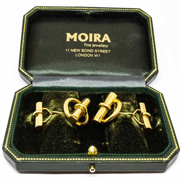Hermès Gold Cufflinks For Sale at 1stdibs