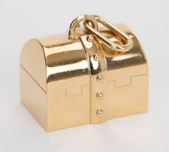 Hermès Gold Curiosity Box Charm w/Box
