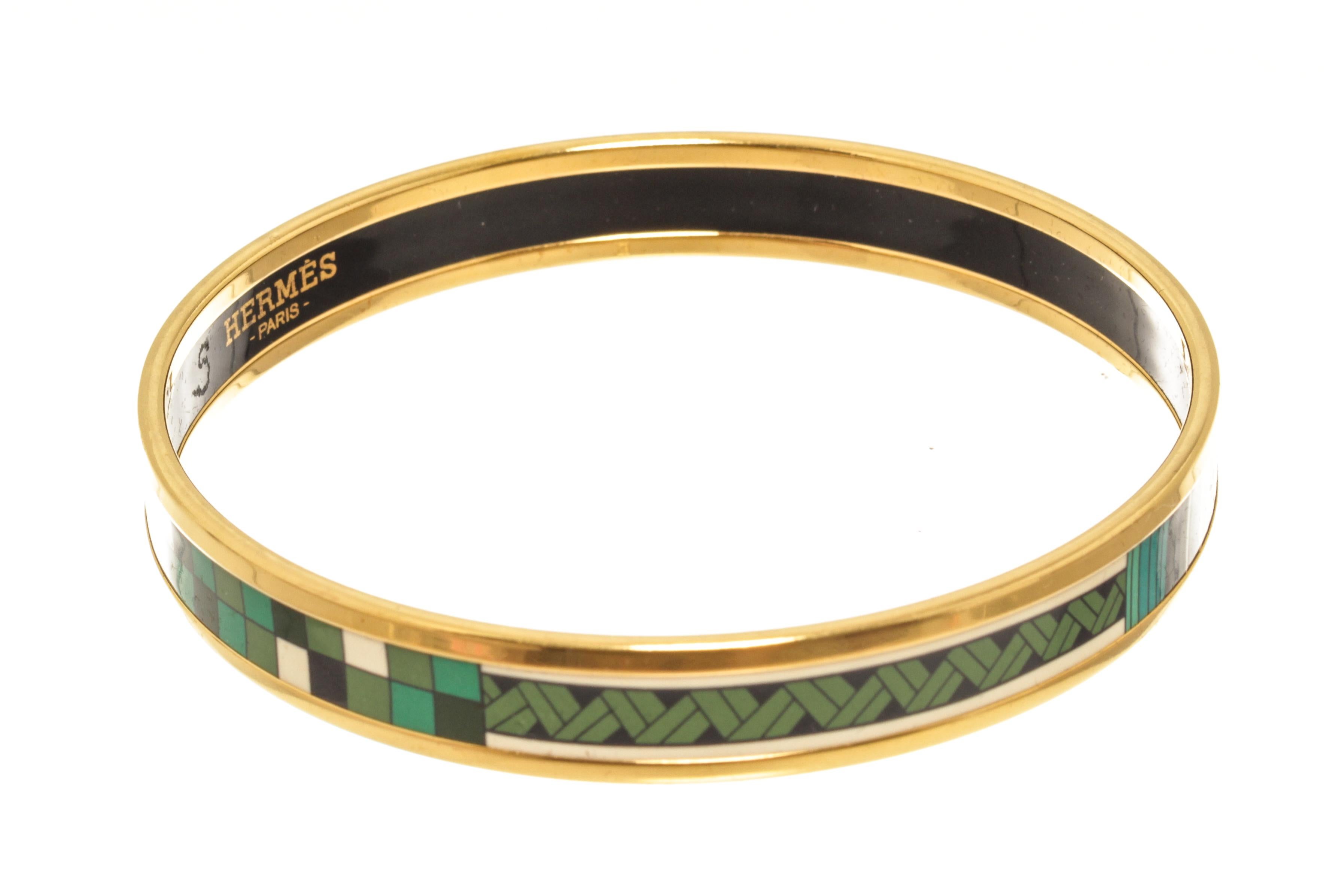 Hermes Gold-Emaille-Armreif

79075MSC