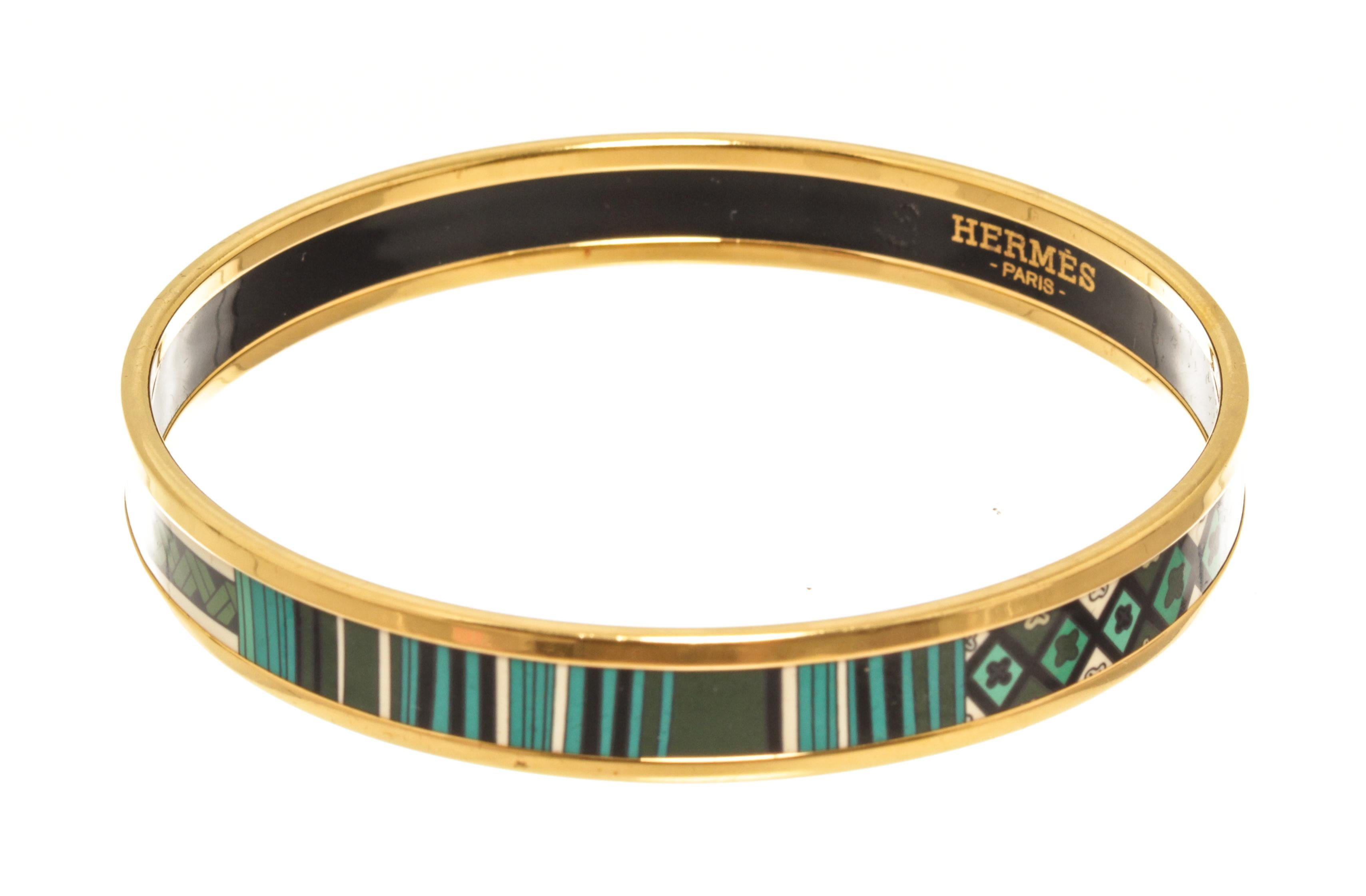 Gold-Emaille-Armreif von Hermès 1
