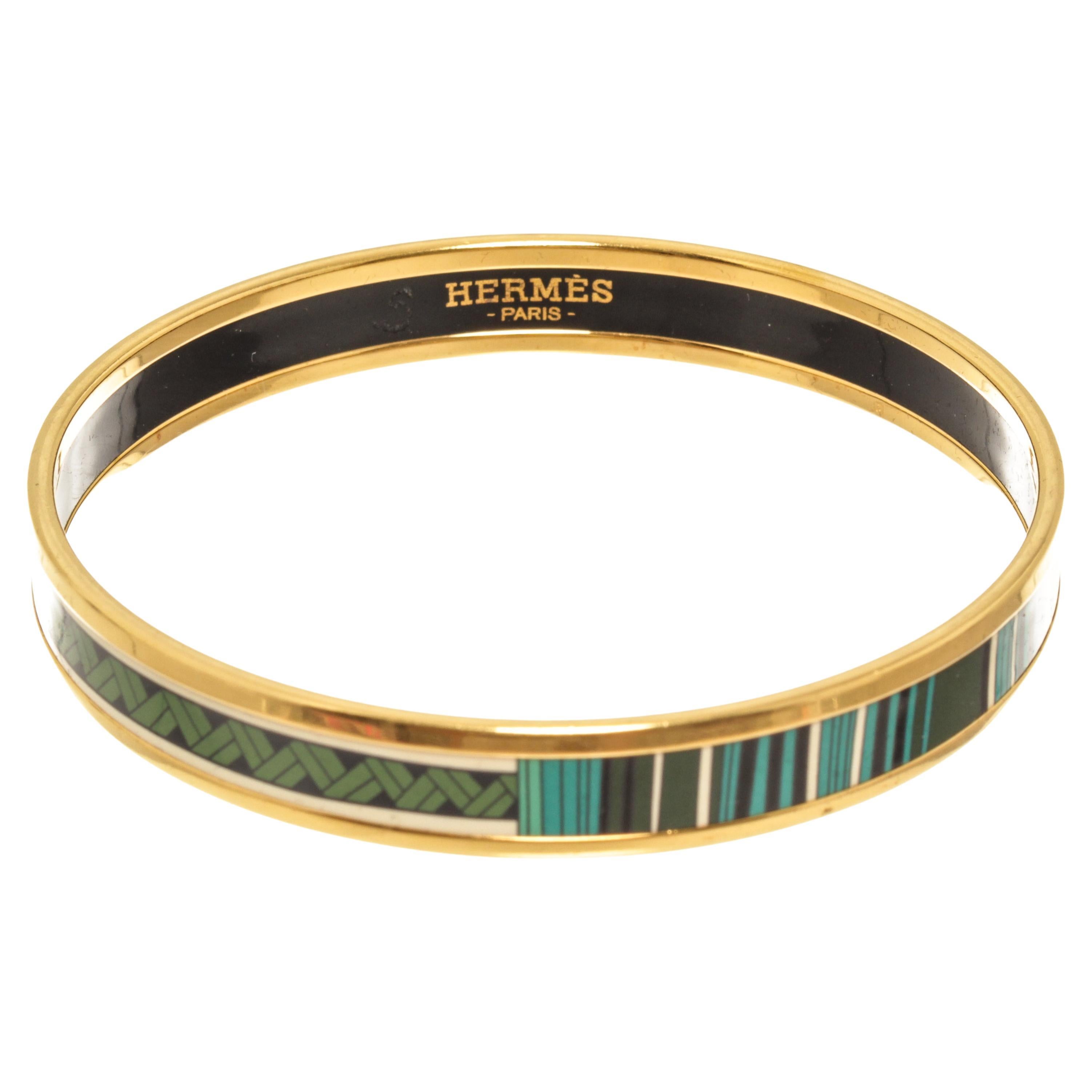 Gold-Emaille-Armreif von Hermès