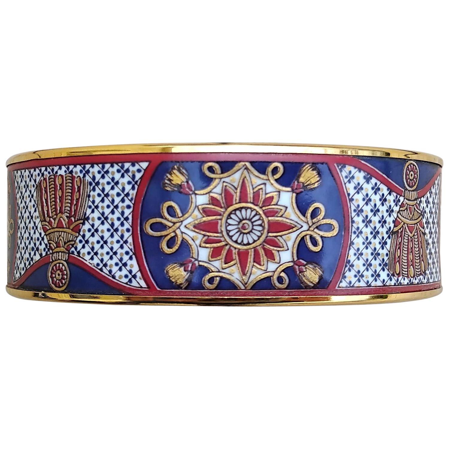 Hermès Gold-Emaille-Armband Quasten Passementerie S. 70 im Angebot 6
