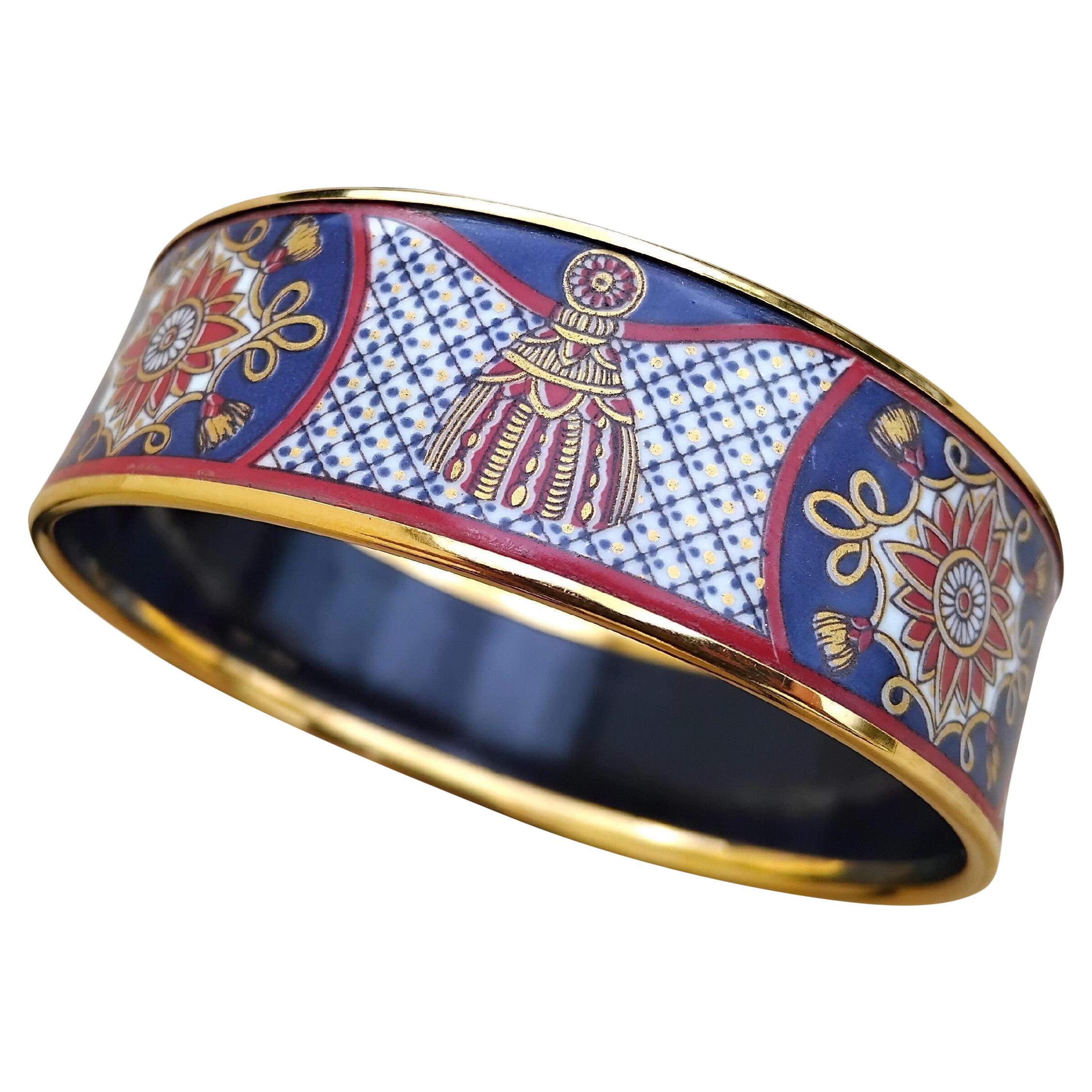 Hermès Gold-Emaille-Armband Quasten Passementerie S. 70 im Angebot 3