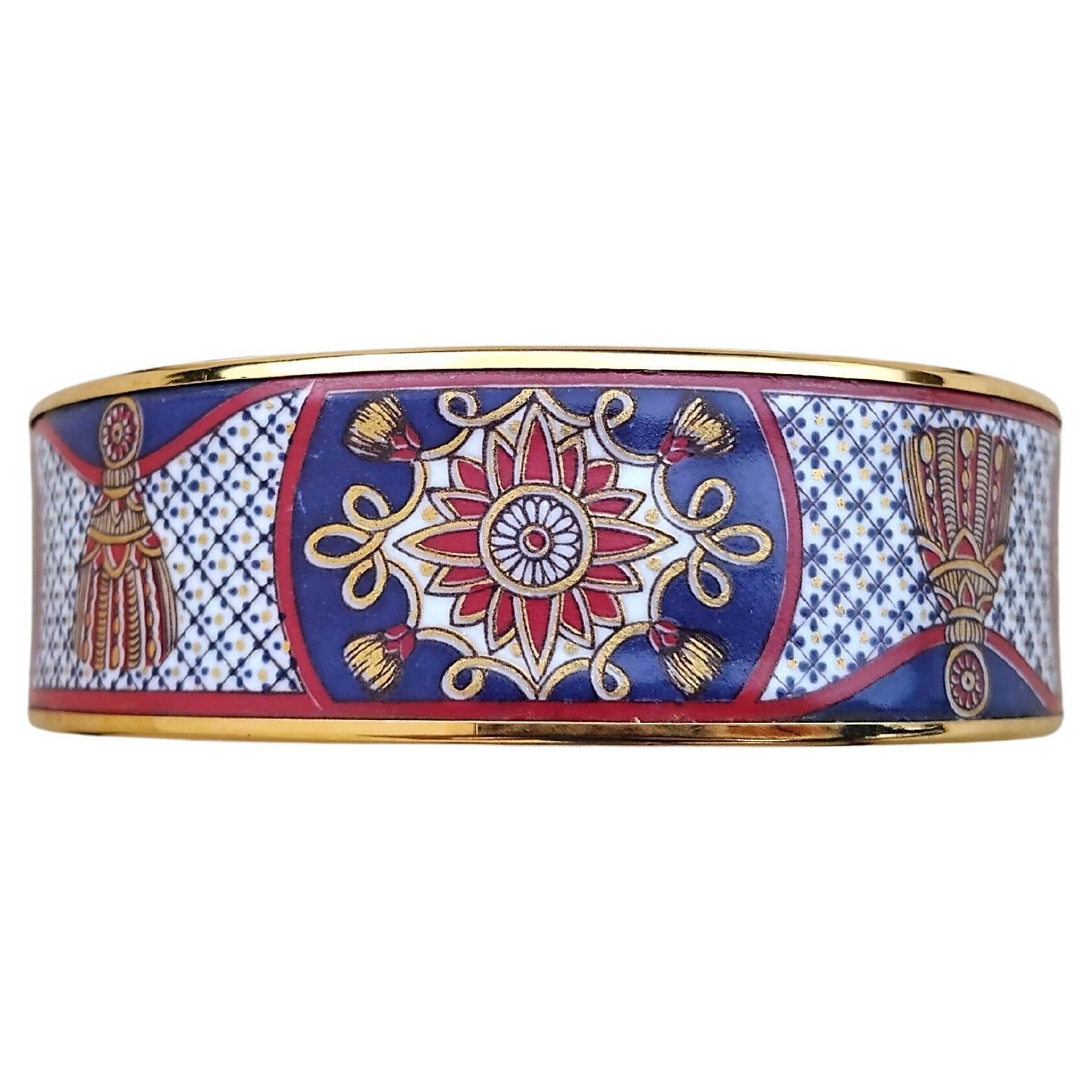 Hermès Gold-Emaille-Armband Quasten Passementerie S. 70 im Angebot 5