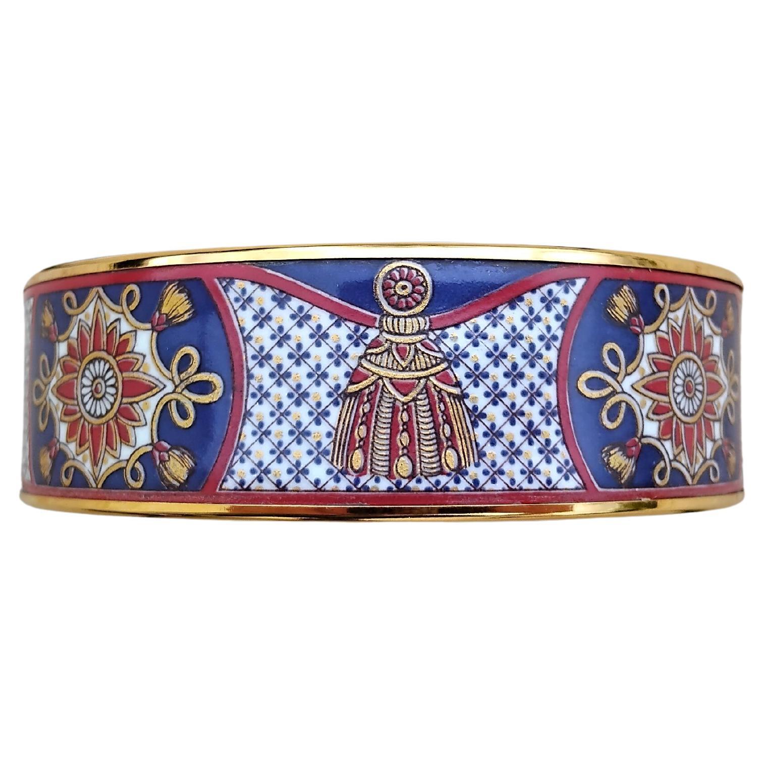 Hermès Gold Enamel Bracelet Tassels Passementerie S. 70