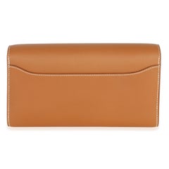 Hermès Gold Epsom Constance Long Wallet To Go GHW