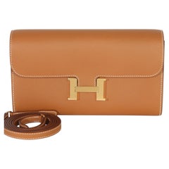 Hermès Gold Epsom Constance Long Wallet To Go GHW
