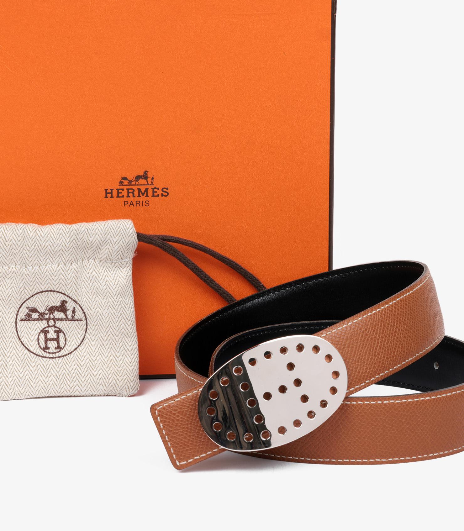 Hermès Gold Epsom Leather & Black Box Calf Leather Vintage 32mm Mirage Reversible Belt - 70

Brand- Hermès
Model- Mirage Belt
Product Type- Belt
Serial Number- [B*
Age- Circa 1998
Accompanied By- Hermès Box
Colour- Black, Gold
Hardware-