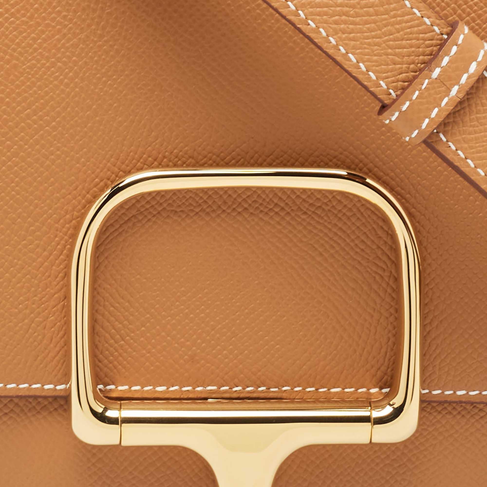  Hermes Gold Epsom Leather Della Cavalleria Mini Bag Pour femmes 