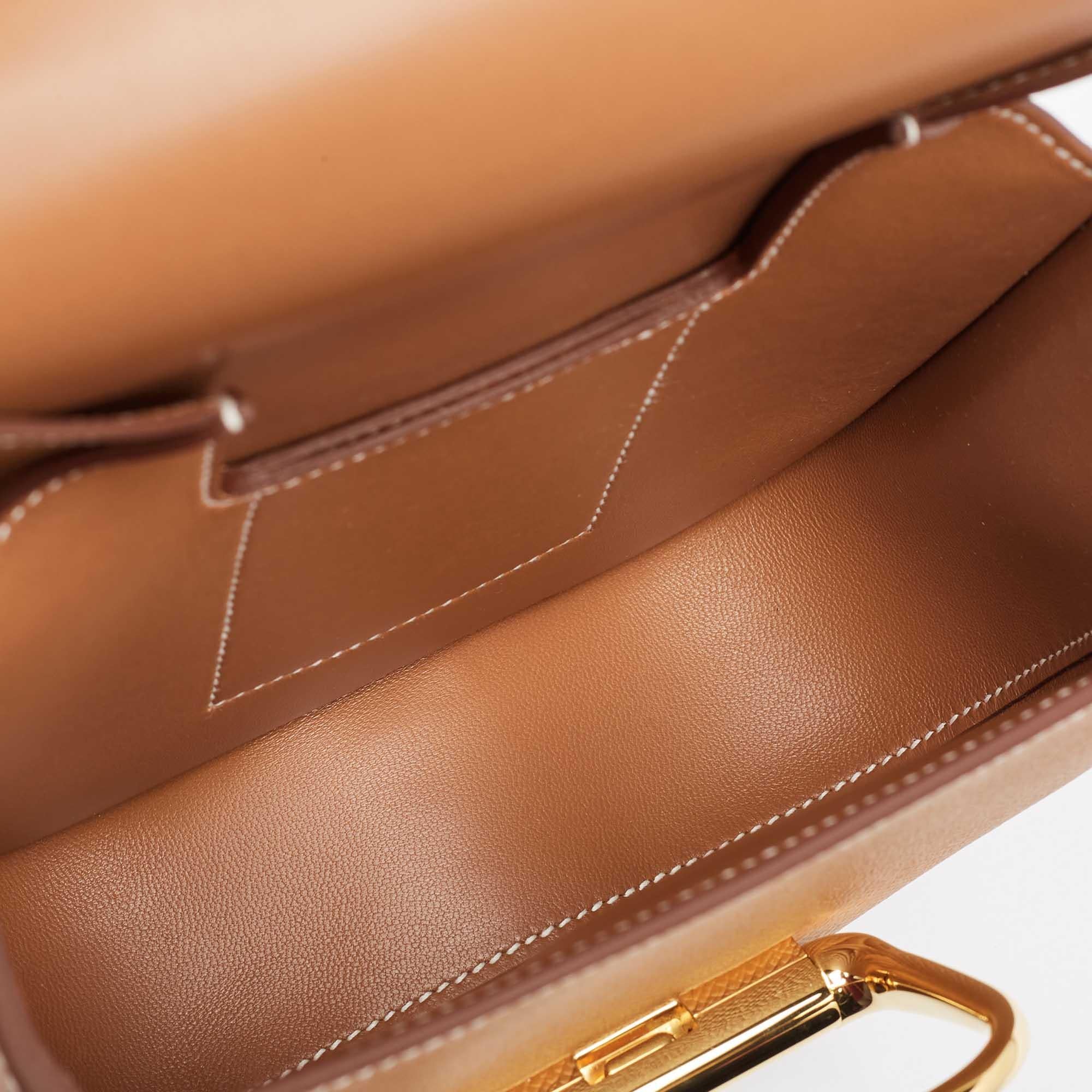 Hermes Gold Epsom Leather Della Cavalleria Mini Bag 2