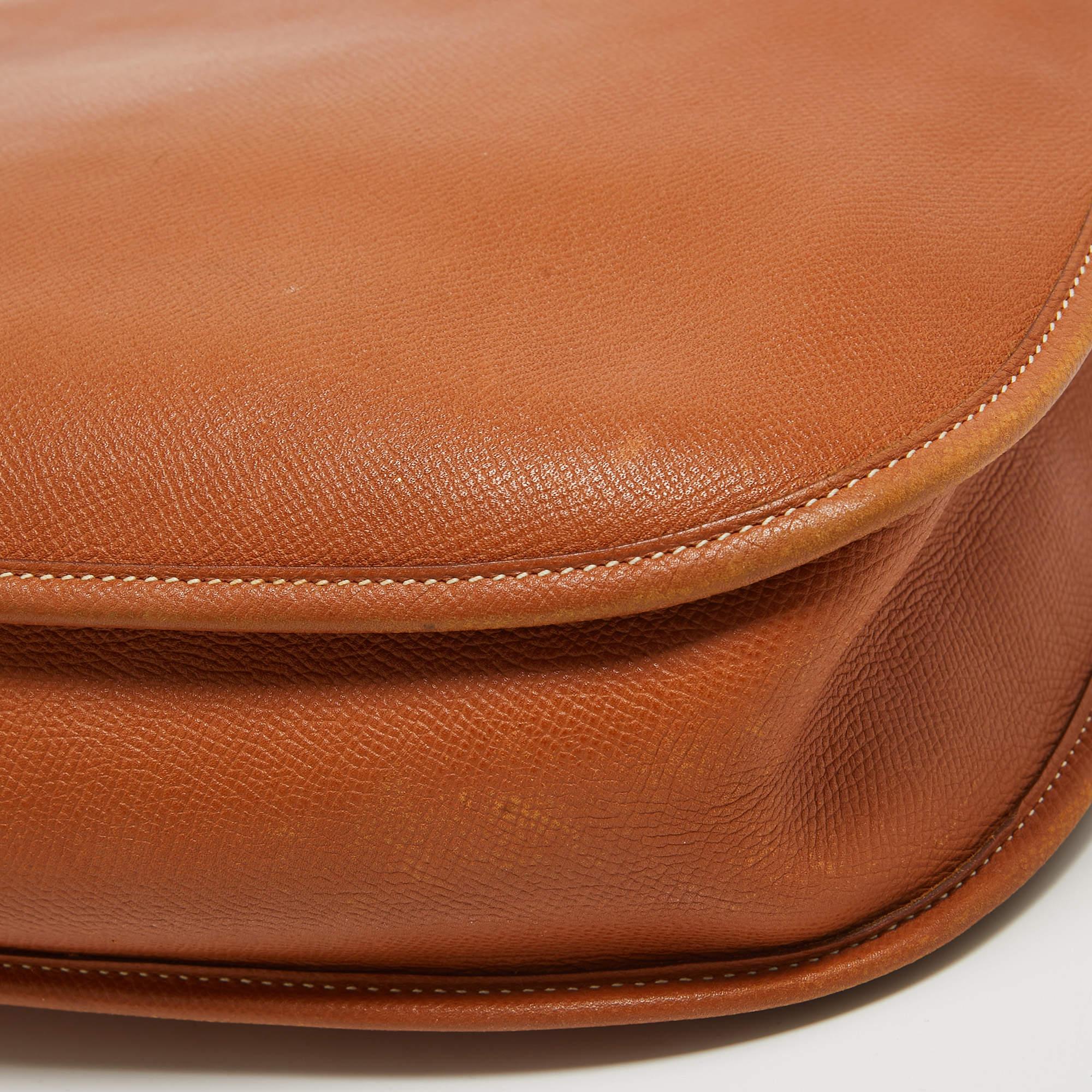 Hermes Gold Epsom Leather Evelyne I GM Bag For Sale 6