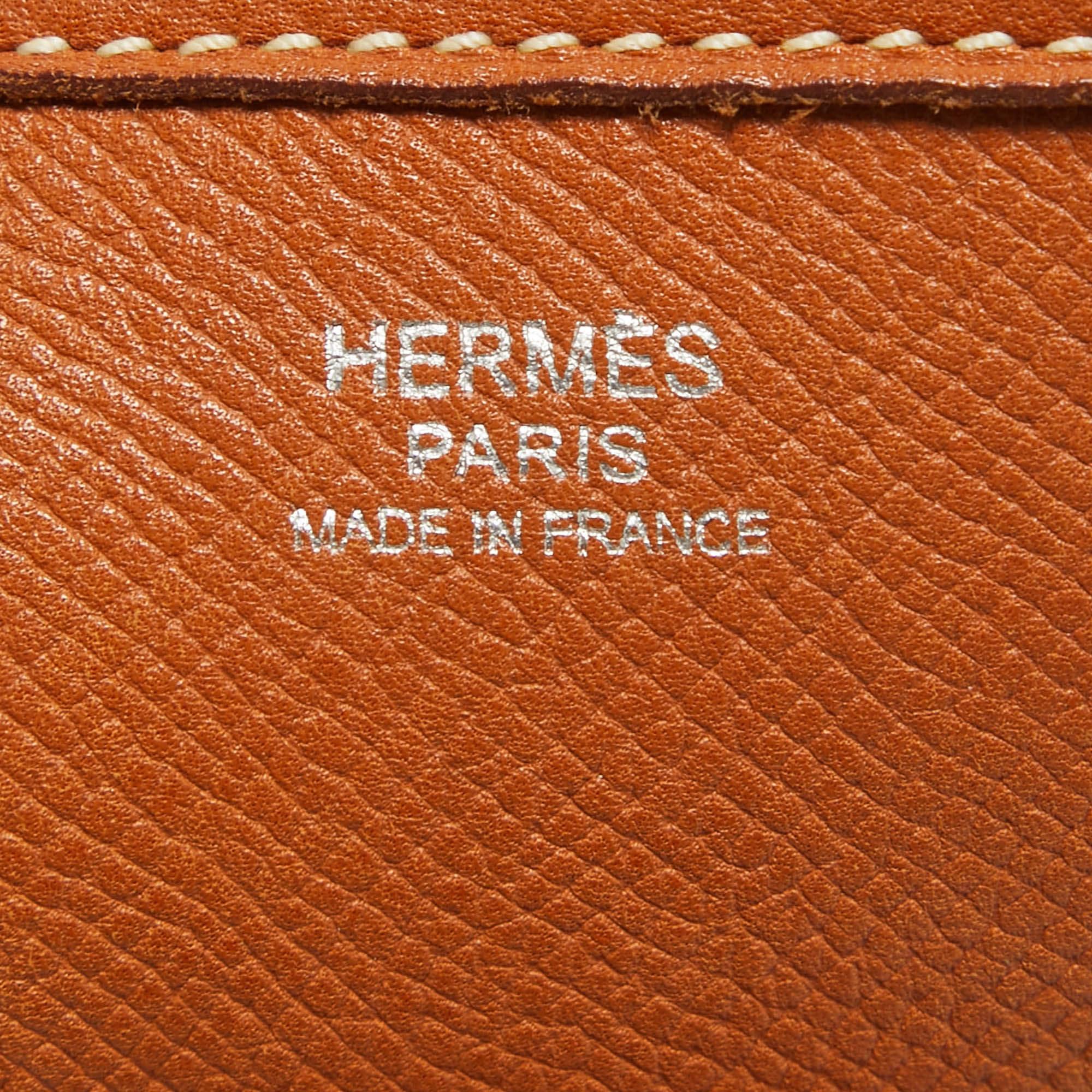 Hermes Gold Epsom Leather Evelyne I GM Bag For Sale 10