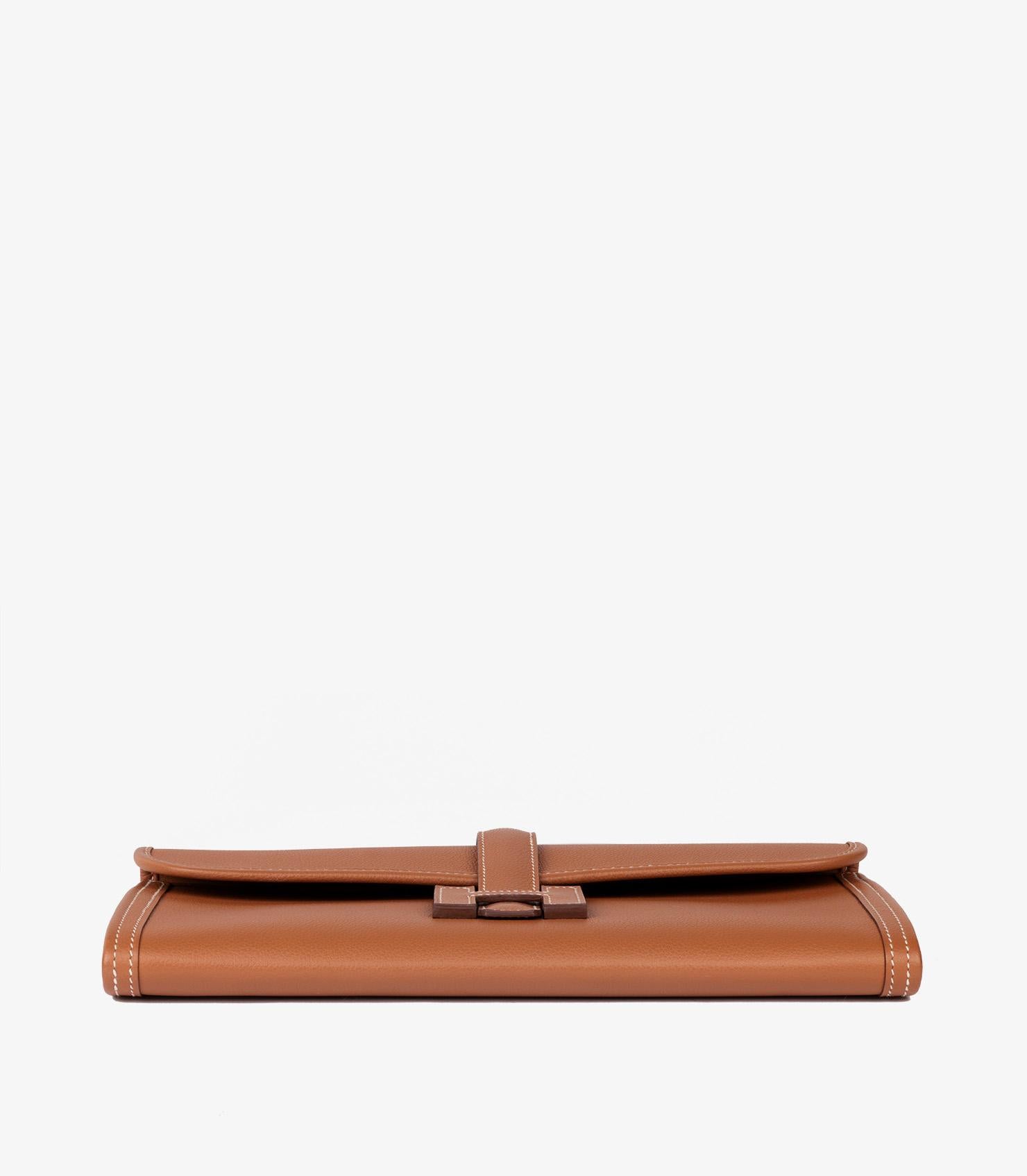 Hermès Gold Epsom Leather Jige Elan 29 1