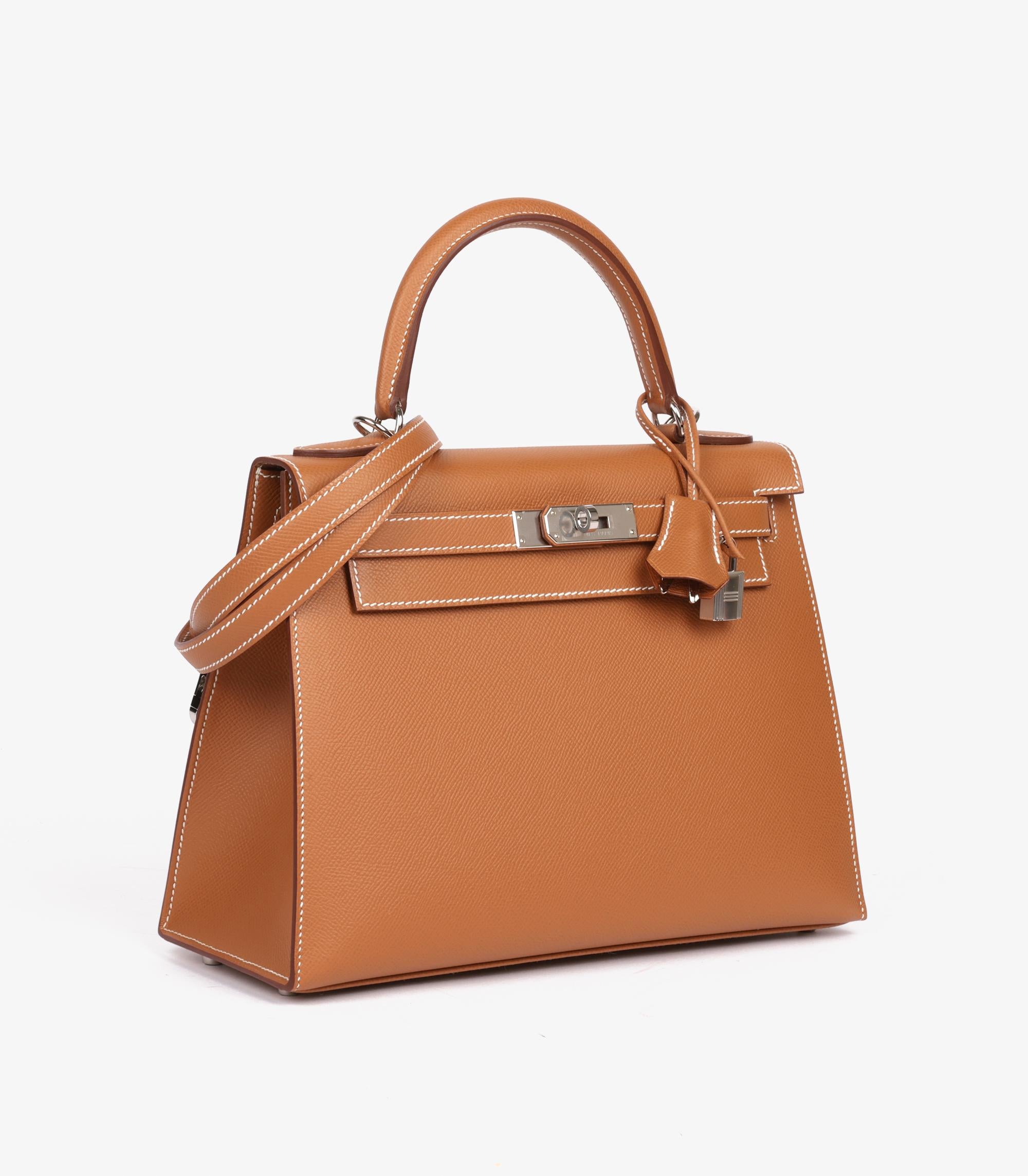 Hermès Gold Epsom Leather Kelly 28cm Sellier 6