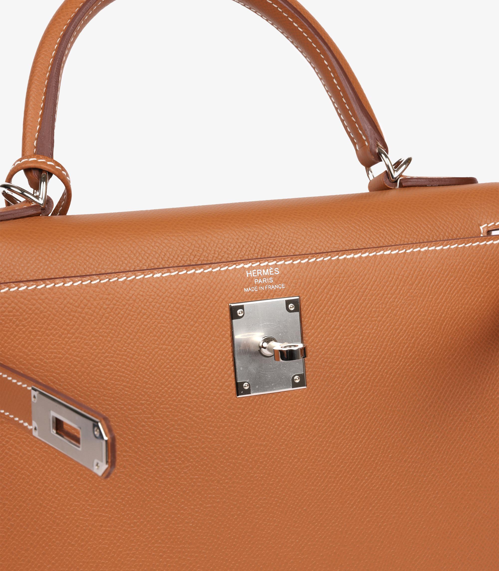 Hermès Gold Epsom Leather Kelly 28cm Sellier 4