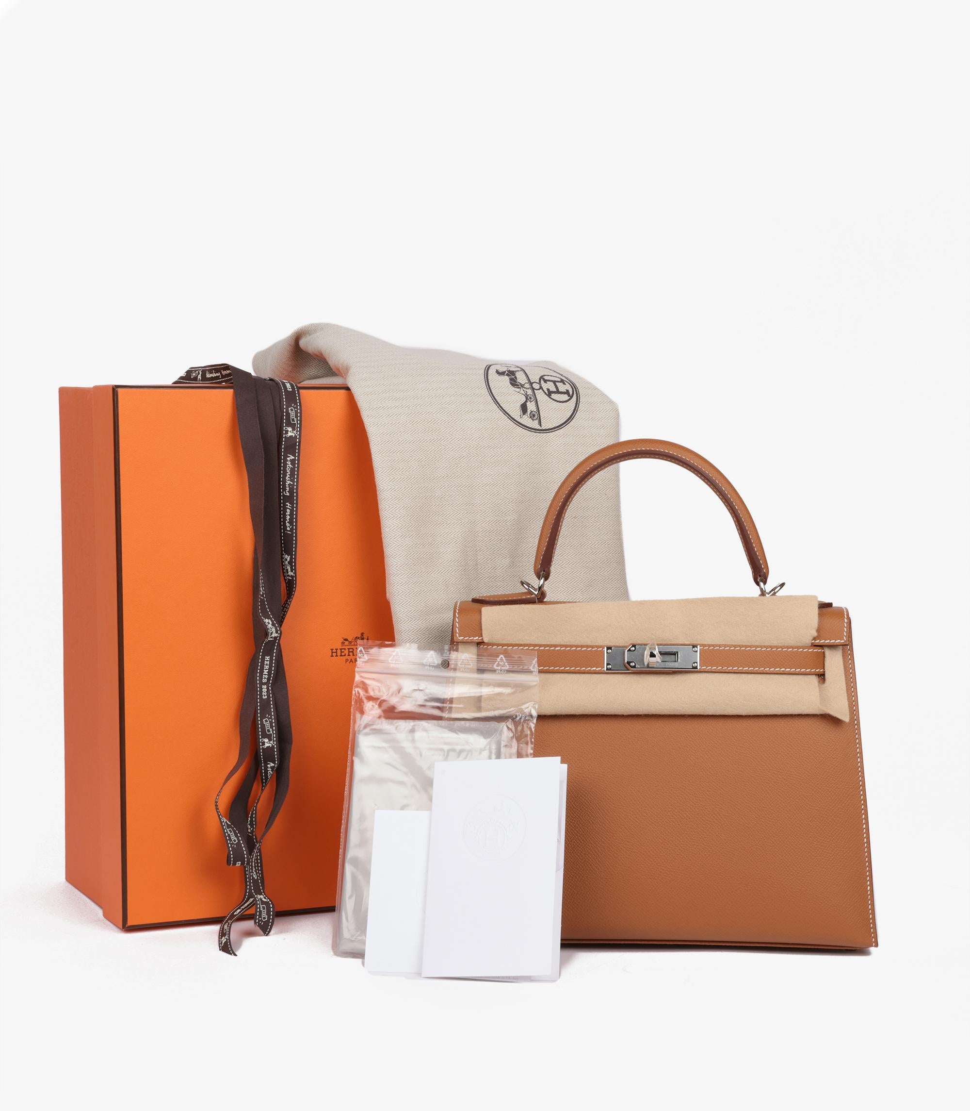 Hermès Gold Epsom Leather Kelly 28cm Sellier 5