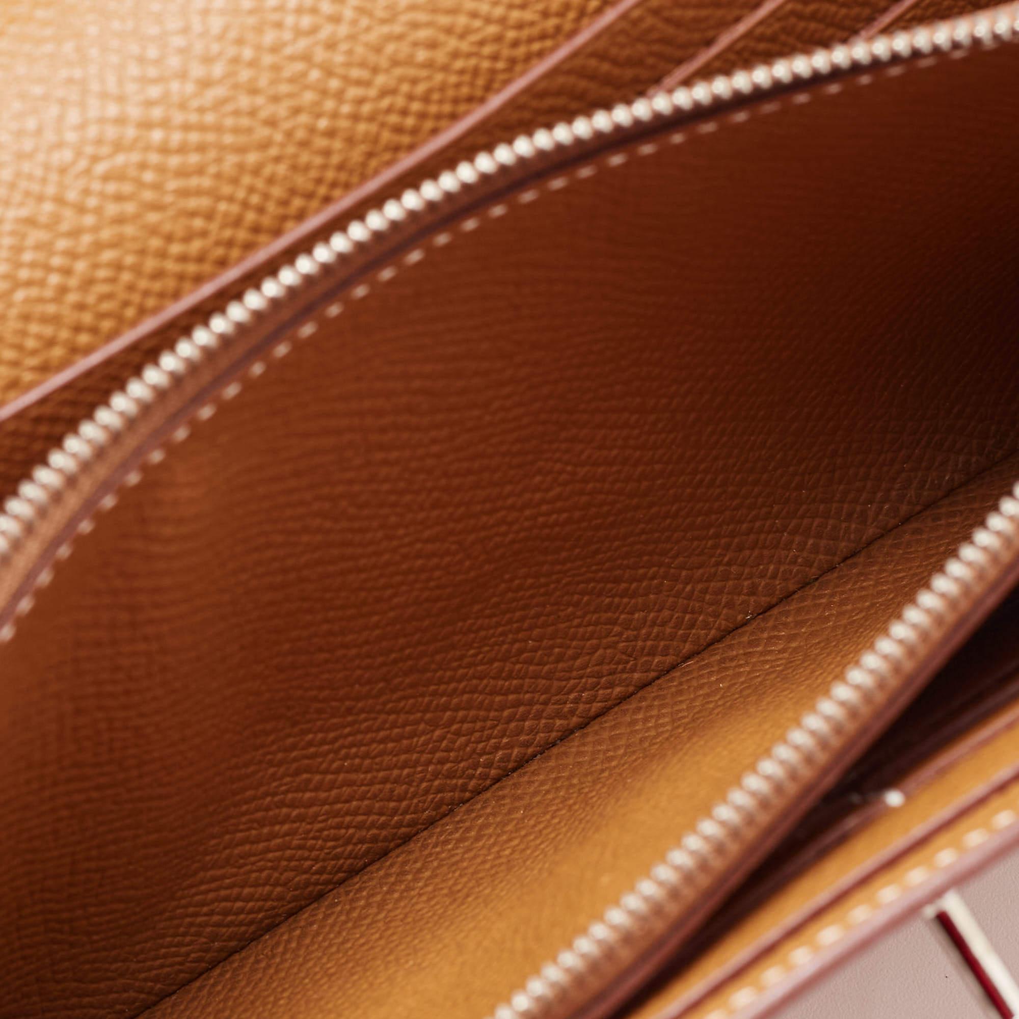 Women's Hermes Gold Epsom Leather Kelly Classic Wallet