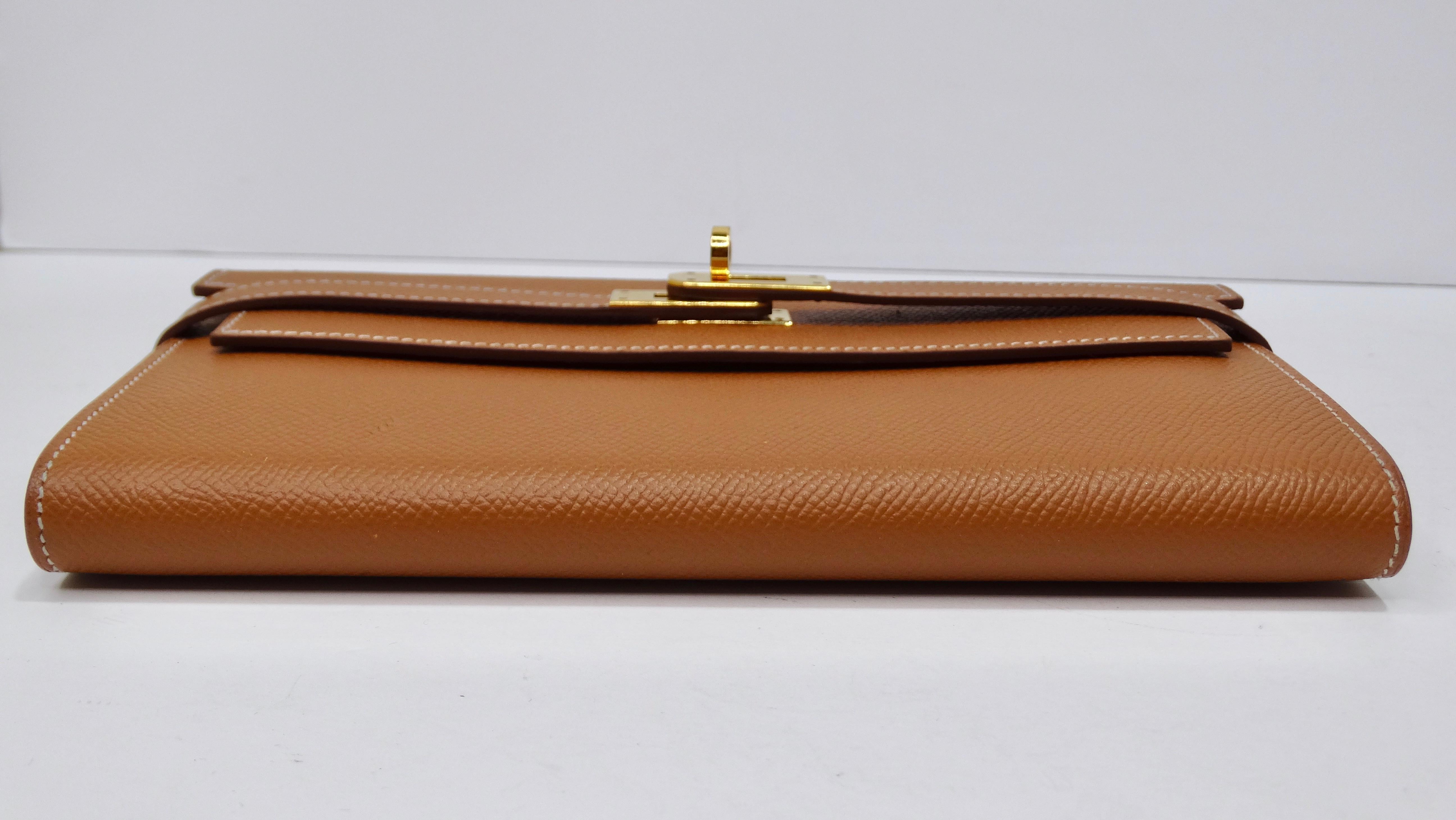 Hermes Gold Epsom Leather Kelly Classic Wallet 1