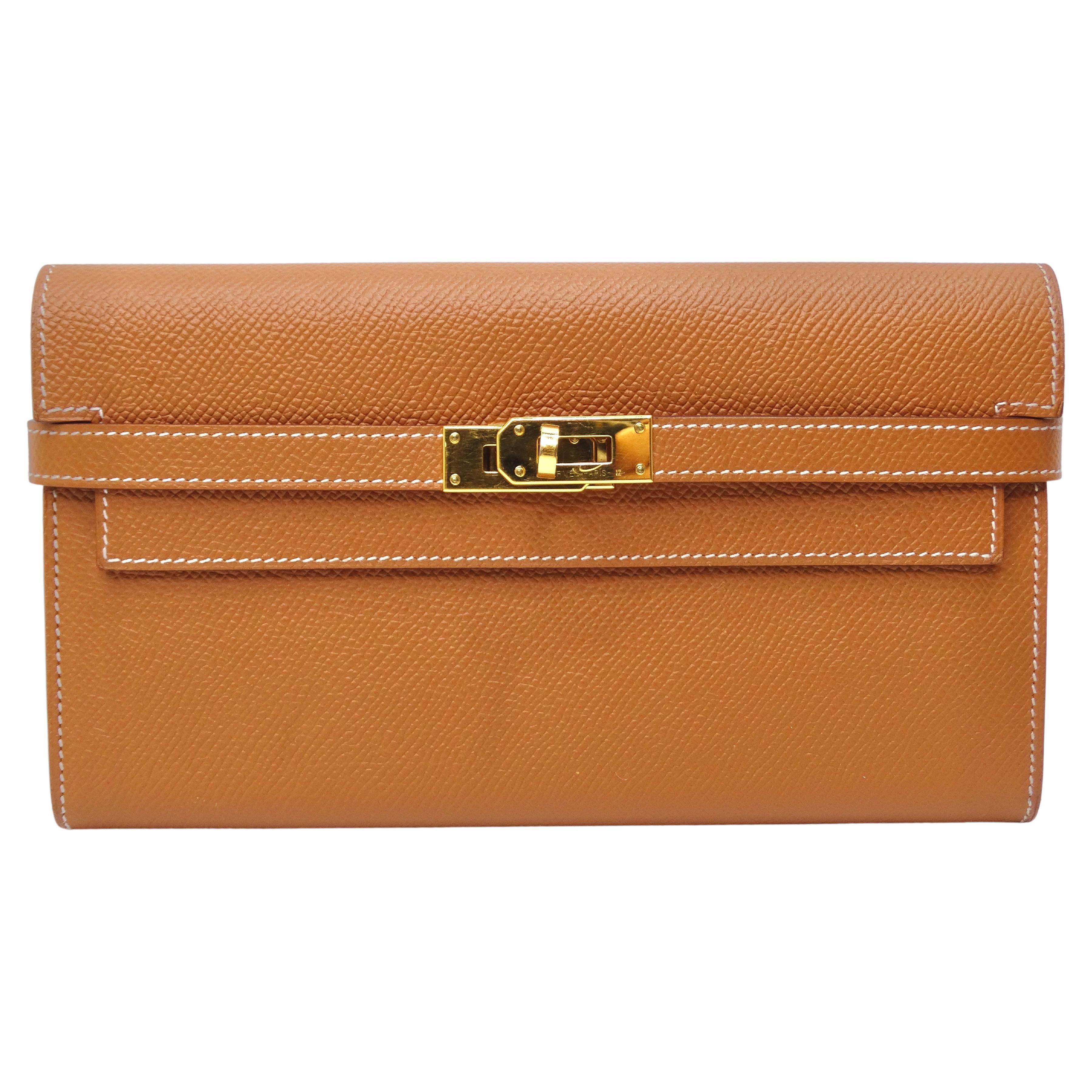 Hermes Kelly Classic Wallet Epsom Gold - US