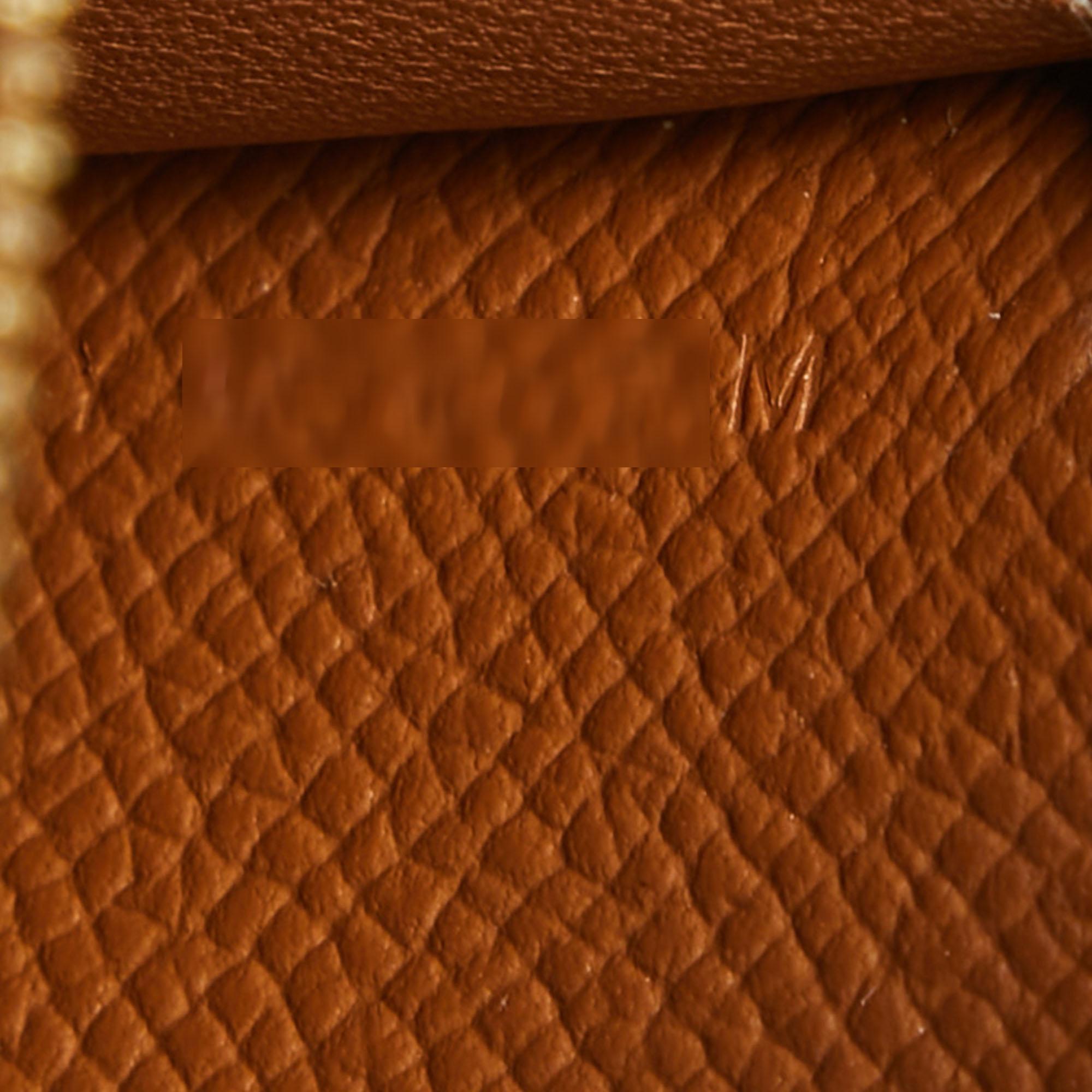 Hermes Gold Epsom Leather Kelly To Go Wallet 1