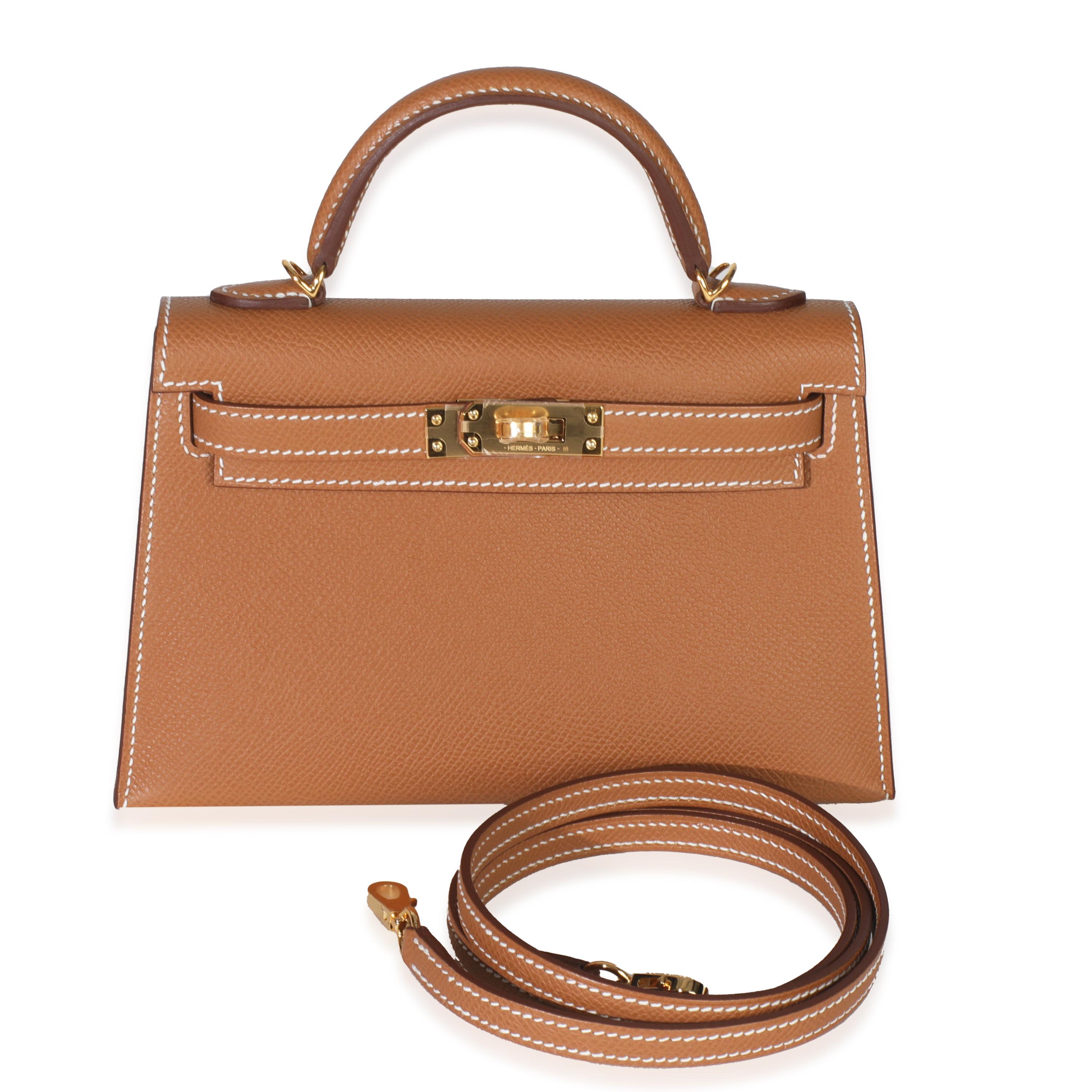 Hermès Gold Epsom Mini Kelly 20 II GHW in vendita 1