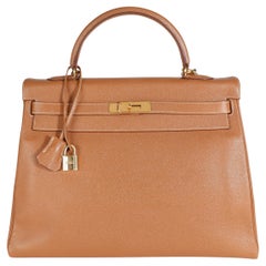 Hermès Gold Epsom Retourne Kelly 35 GHW, Gold