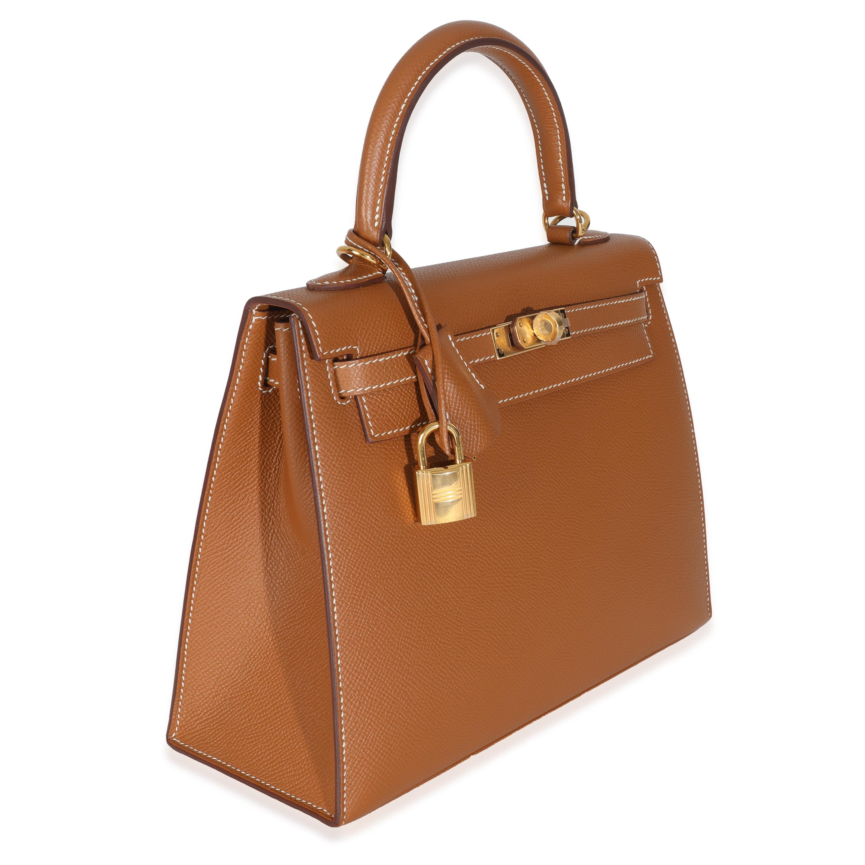 Hermès Or Epsom Sellier Kelly 25 GHW Excellent état - En vente à New York, NY