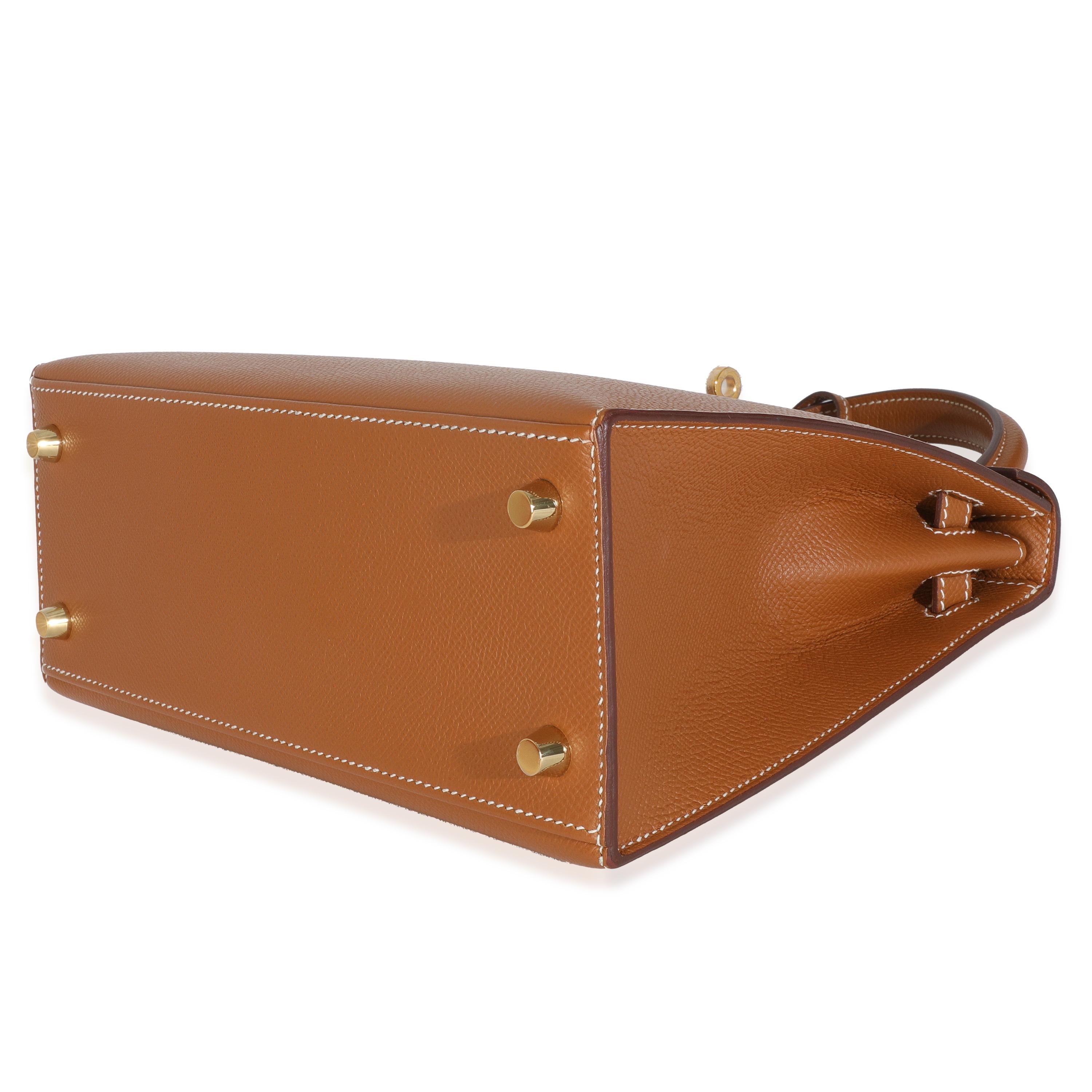 Hermès Or Epsom Sellier Kelly 25 GHW en vente 2