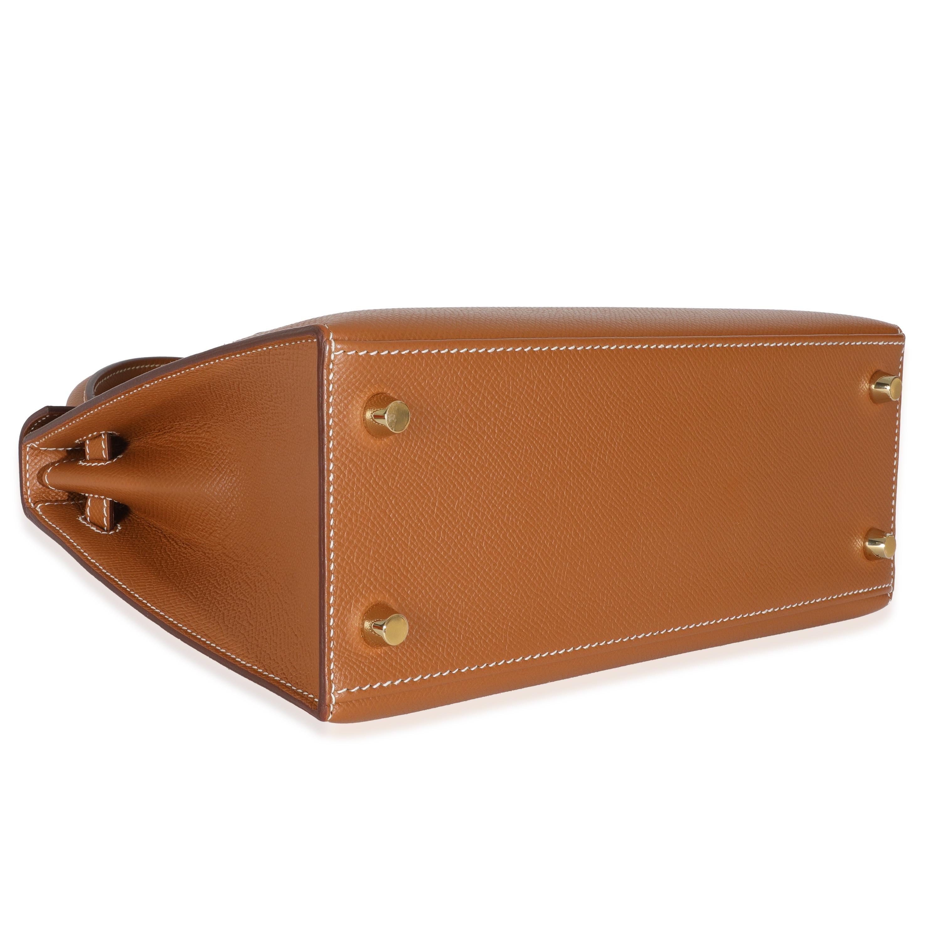 Hermès Or Epsom Sellier Kelly 25 GHW en vente 3