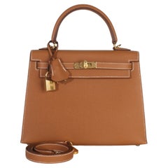 Hermès Gold Epsom Sellier Kelly 25 GHW