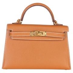 Hermès Gold Epsom Sellier Mini Kelly II 20 GHW