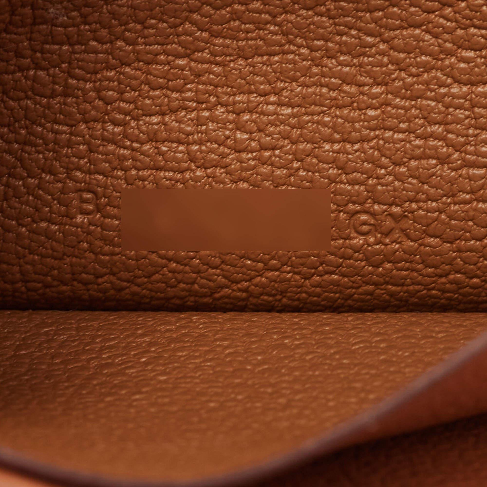 Hermes Gold Evercolor Leather H Sellier Card Holder 1