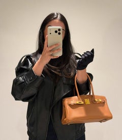 Hermès Gold Evercolor Leather Shoulder Birkin 29cm Retourne