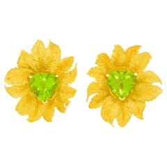 Hermès Gold Flower Earrings