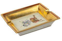 Hermès Gold Foil Porcelain Ashtray
