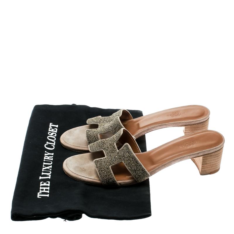 hermes sandals sparkle