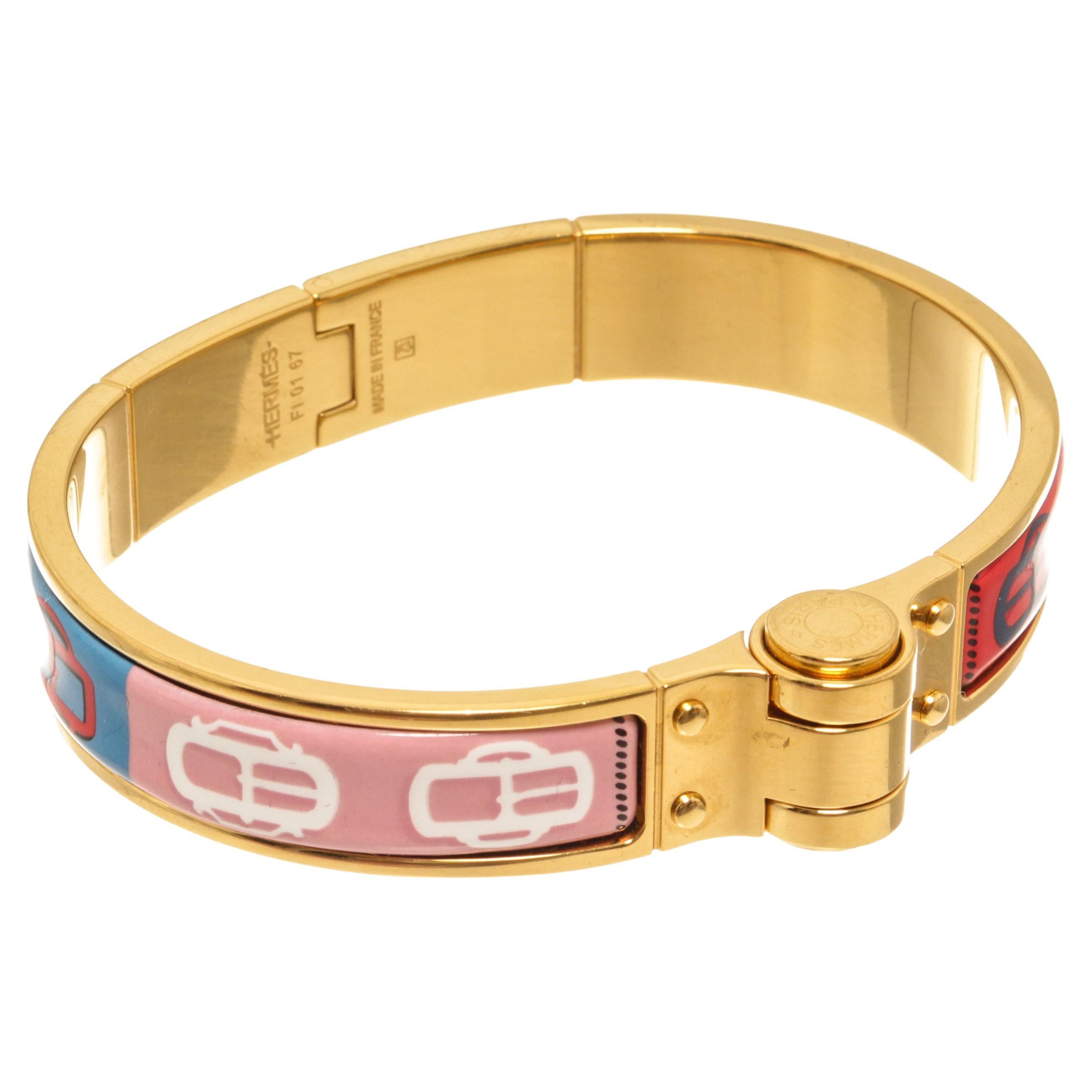 Hermes Gold Hardware Charniere Bangle For Sale at 1stDibs