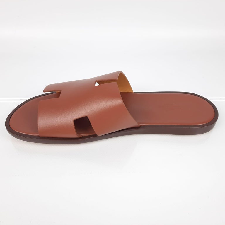 Brown Hermes Gold Izmir sandal